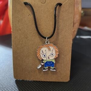 Chucky Pendant Necklace with Black Cord
